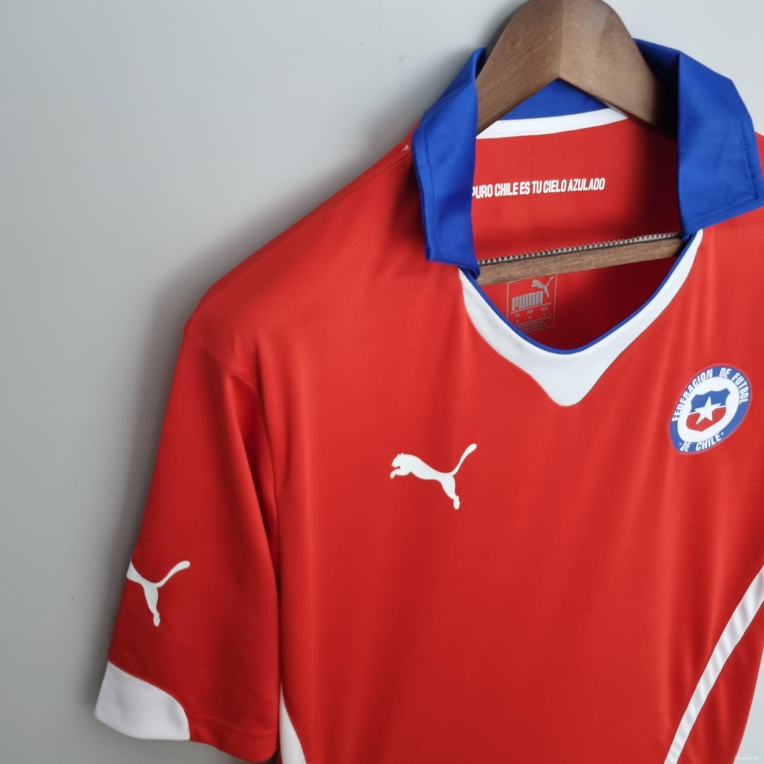 Chile Puma Red Soccer Jersey Year 2011 Red Color Jersey 