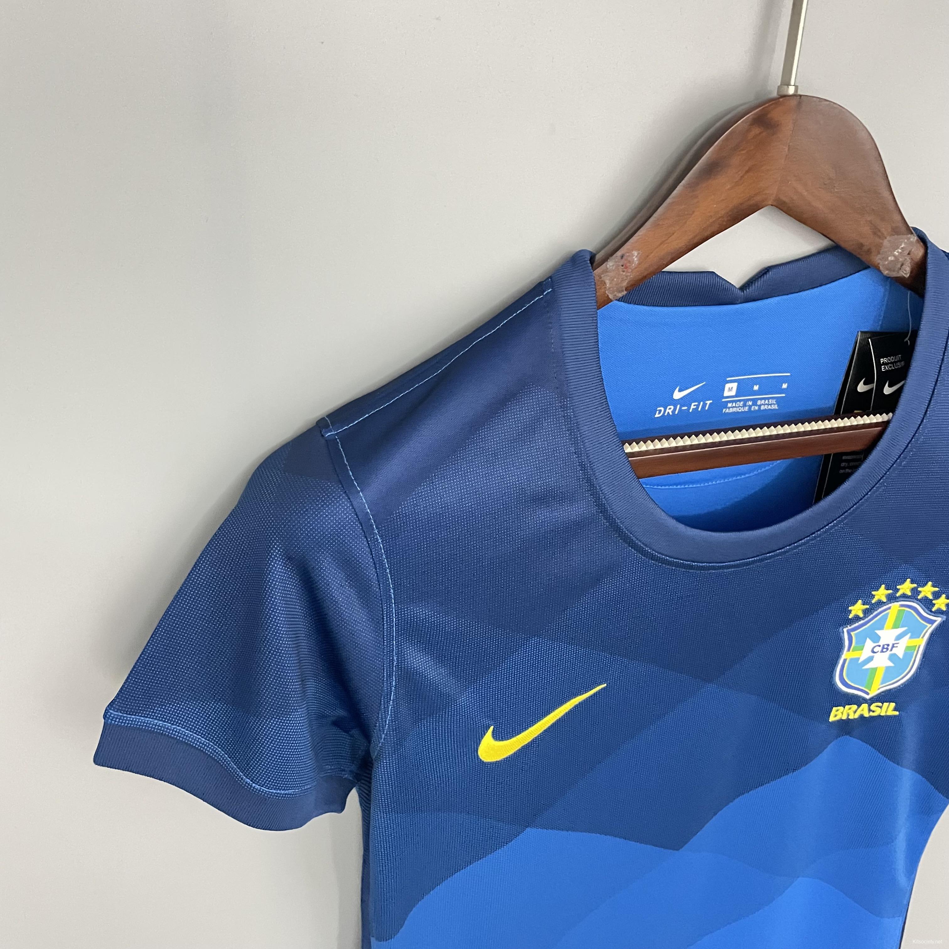 2023 Women Brazil Away Blue Jersey - Kitsociety