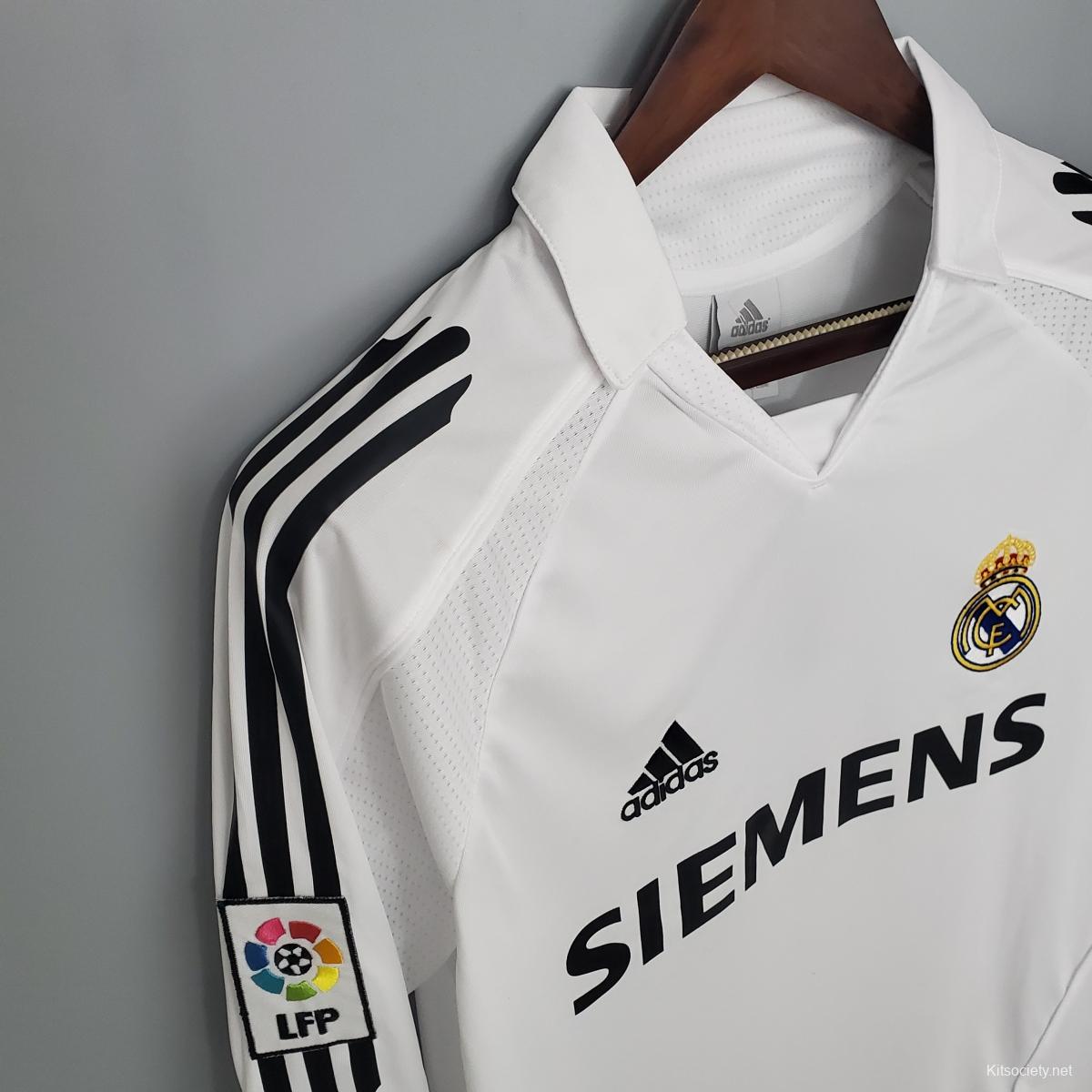 Real Madrid Home Jersey Soccer 04-05 Siemens Adidas