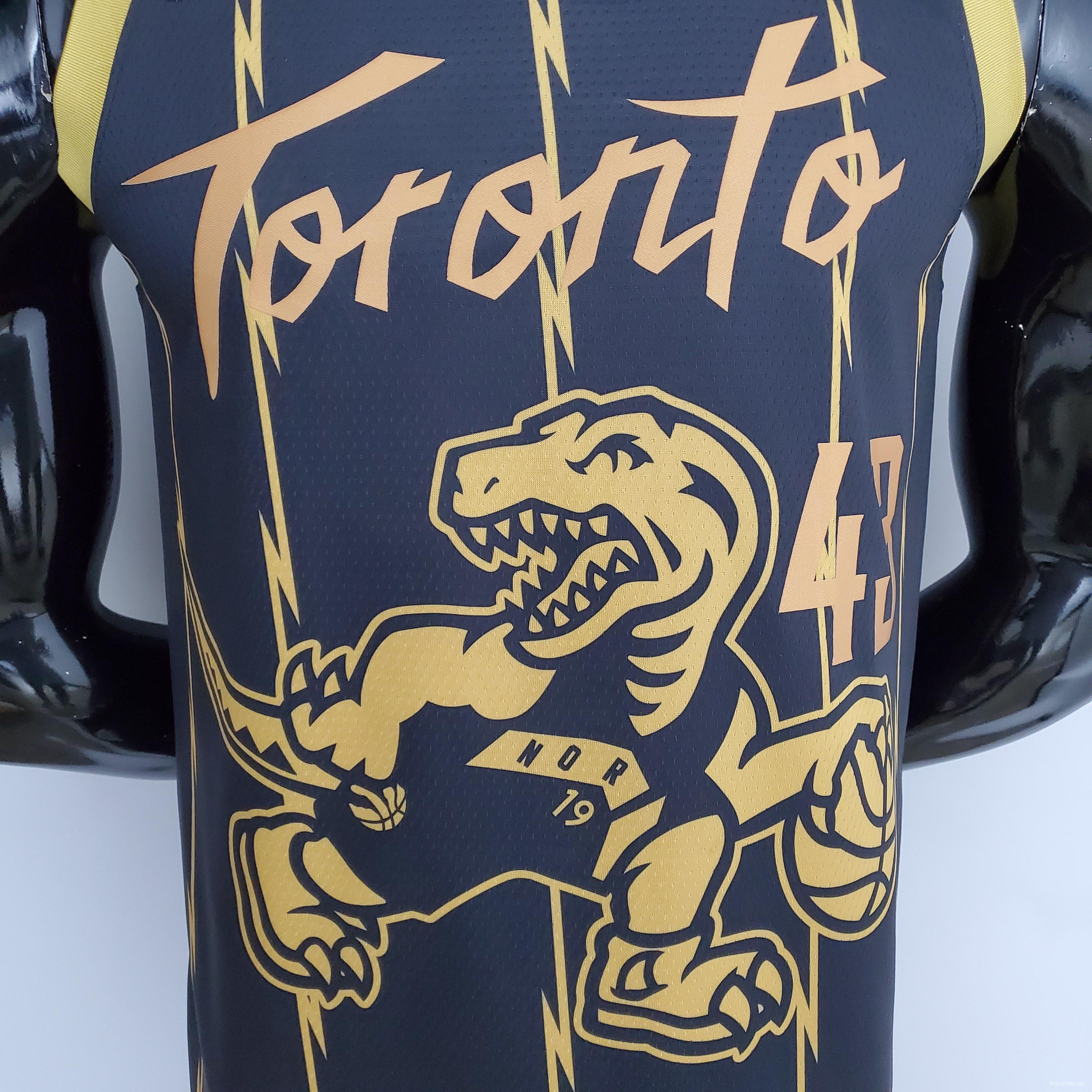 2021-2022 NBA Toronto Raptors Thunder Black #43 Jersey,Toronto Raptors