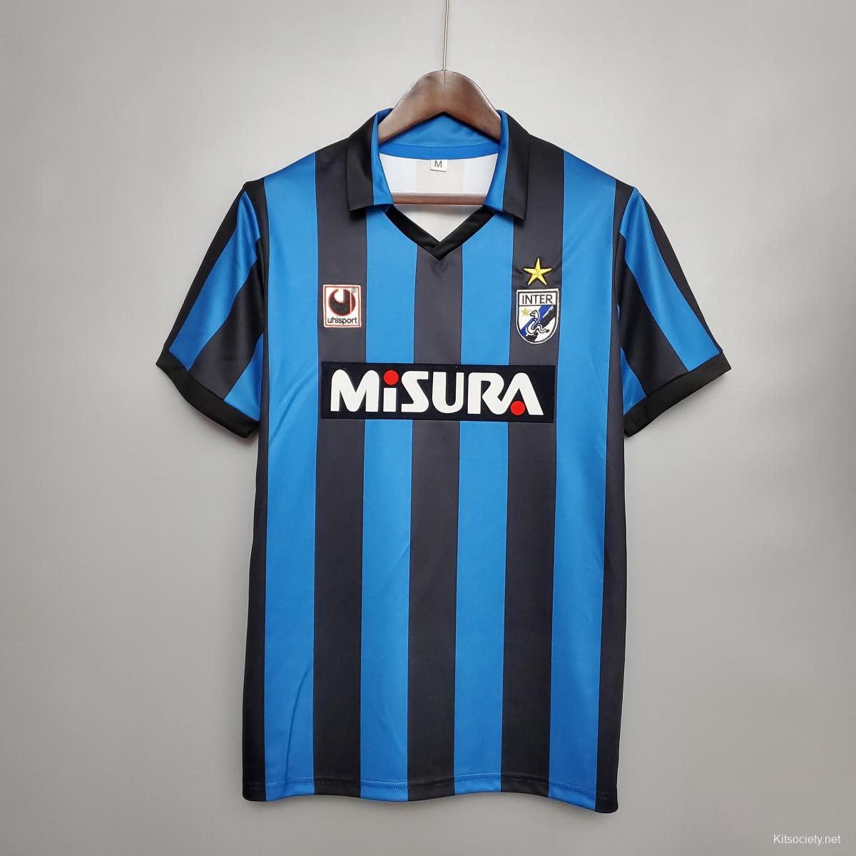Retro Inter Milan Away 90 91 Football Soccer Jersey Shirt -  Israel