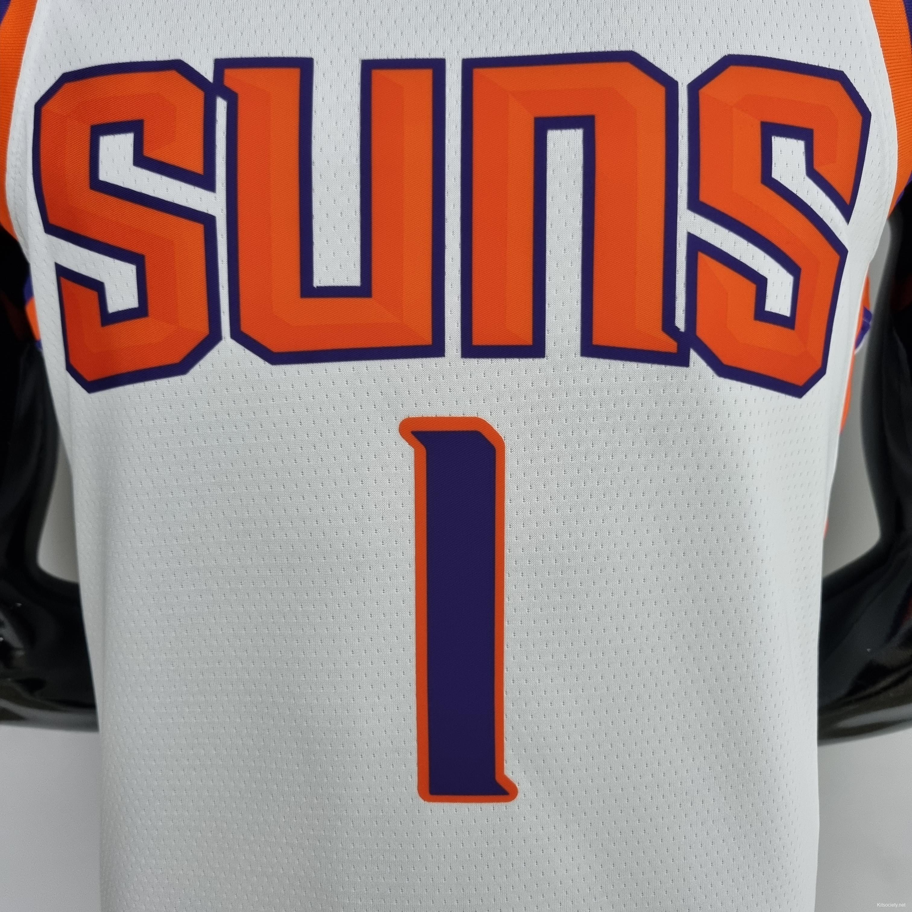 BOOKER#1 Phoenix Suns White NBA Jersey