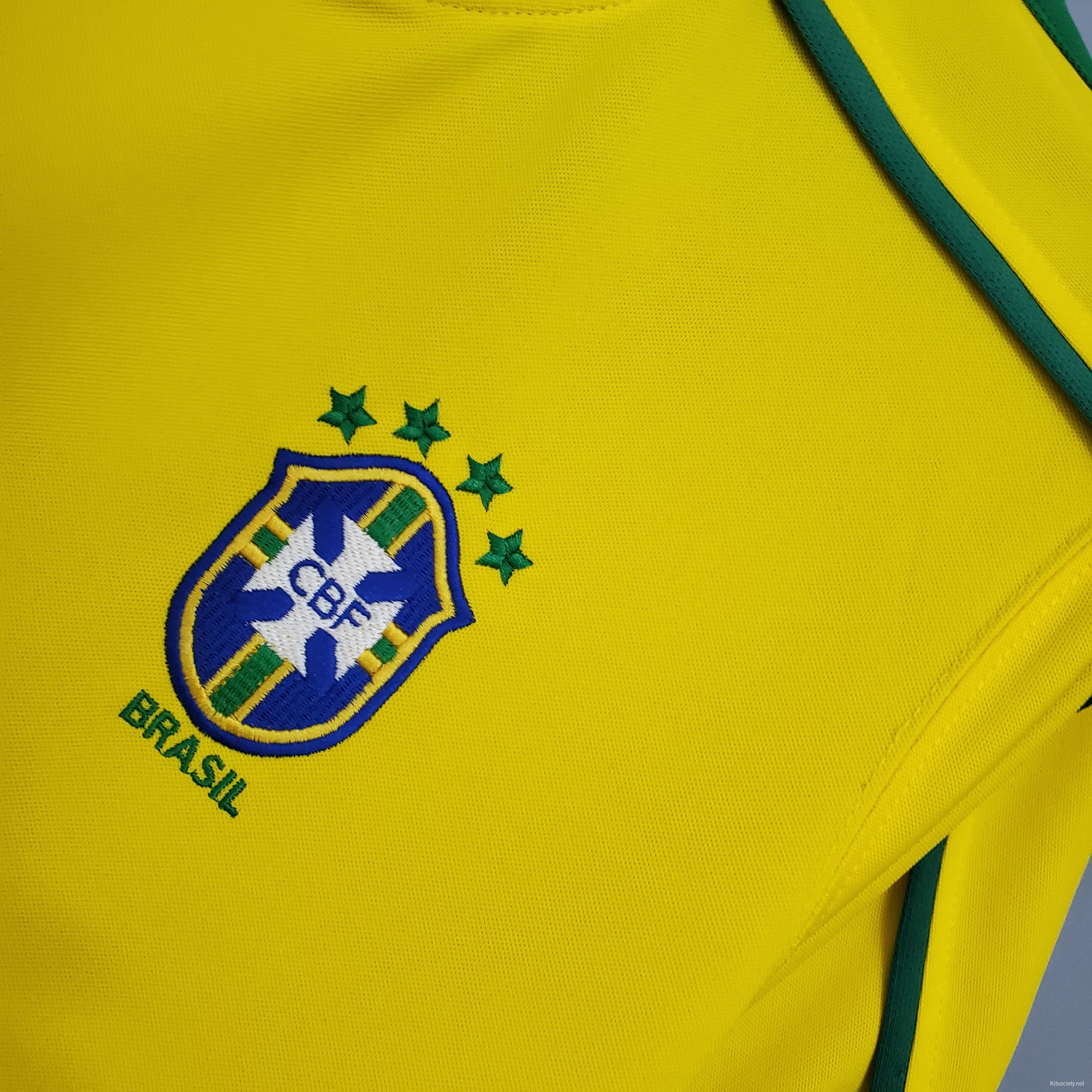 Retro 1998 Brazil Home Soccer Jersey