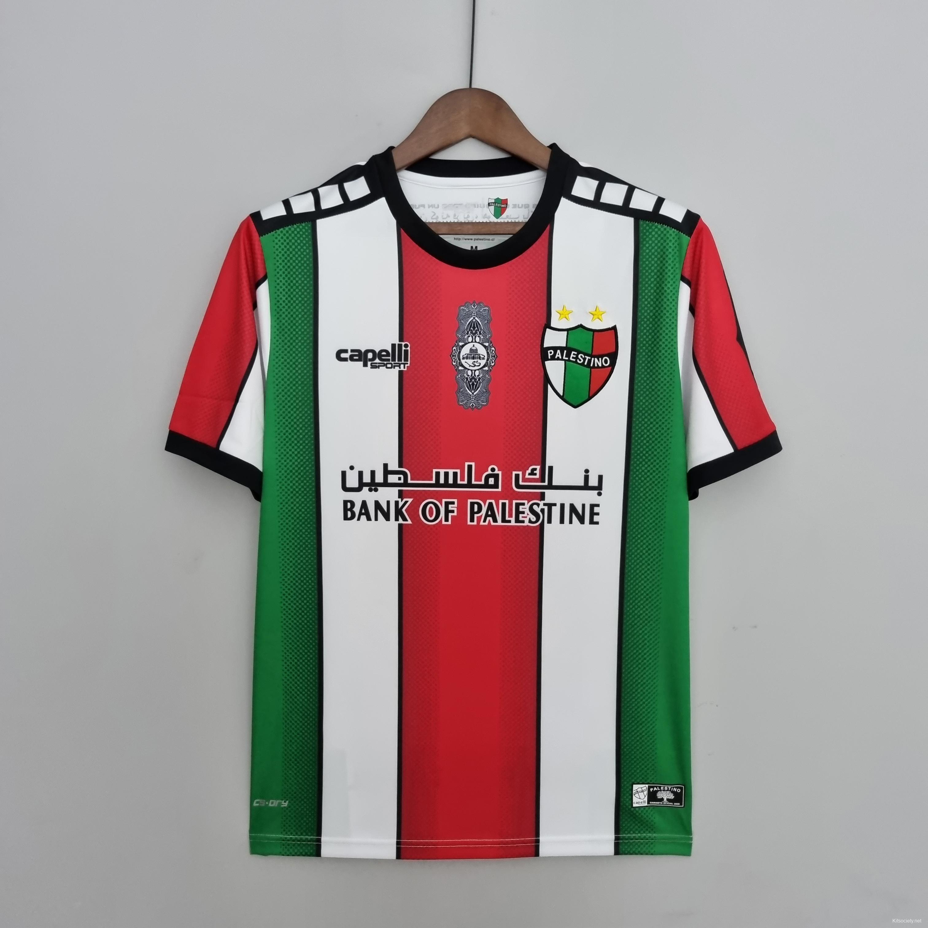 22/23 Deportivo Palestino Red White Green Soccer Jersey - Kitsociety