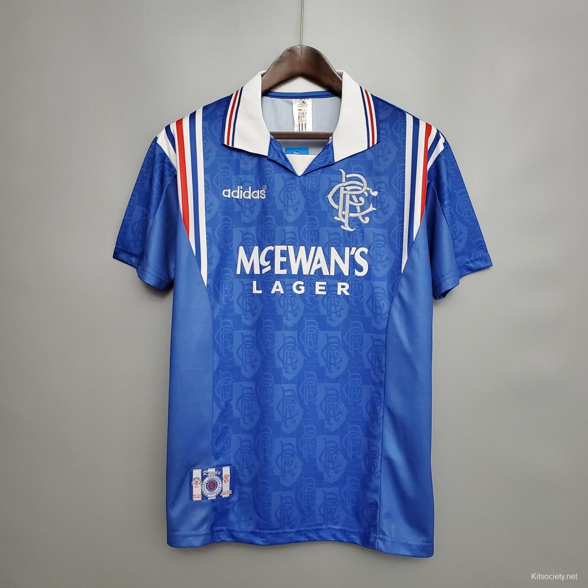 Classic Football Shirts  1996 Glasgow Rangers Vintage Old Soccer Jerseys