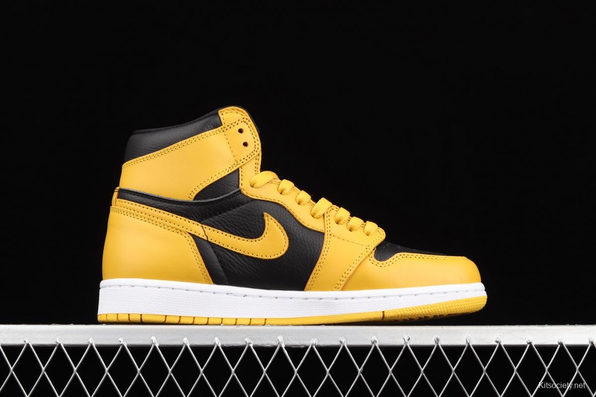 Air Jordan 1 High OG Pollen black and yellow 555088-701 - Kitsociety