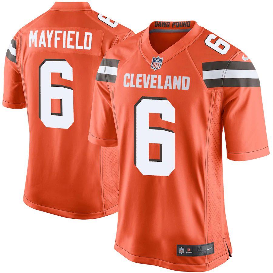 Youth Baker Mayfield Orange Player Limited Team Jersey - Kitsociety