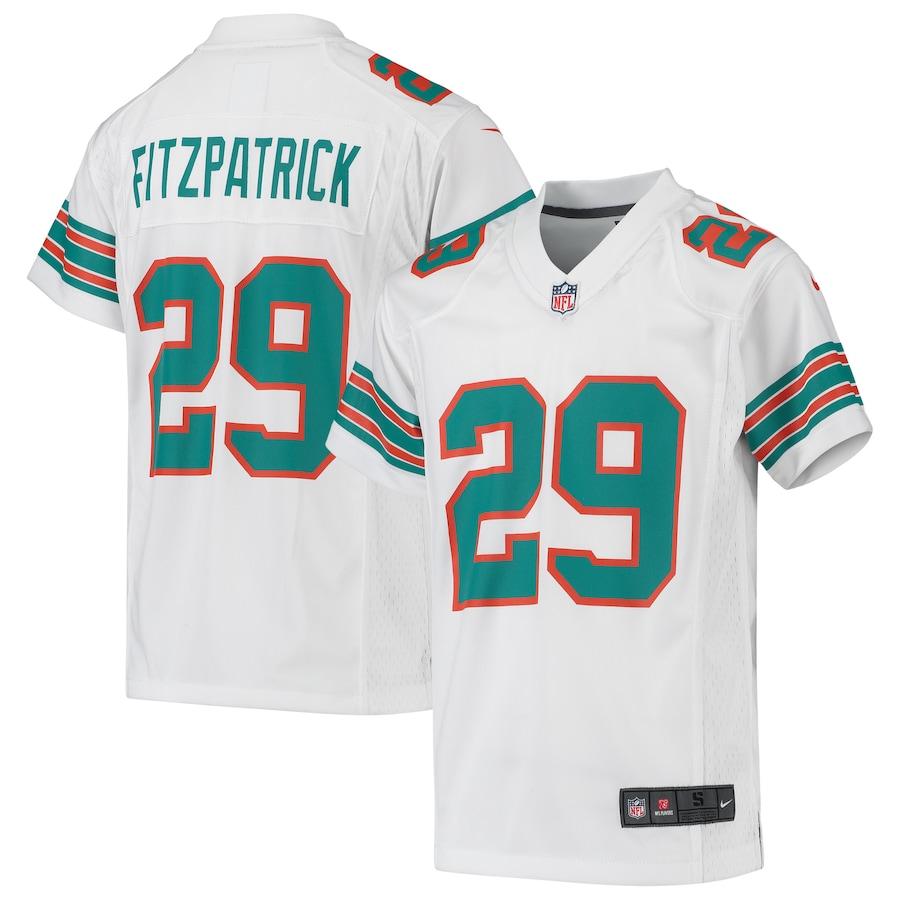 Men's Miami Dolphins Minkah Fitzpatrick Nike White Throwback Game Jersey