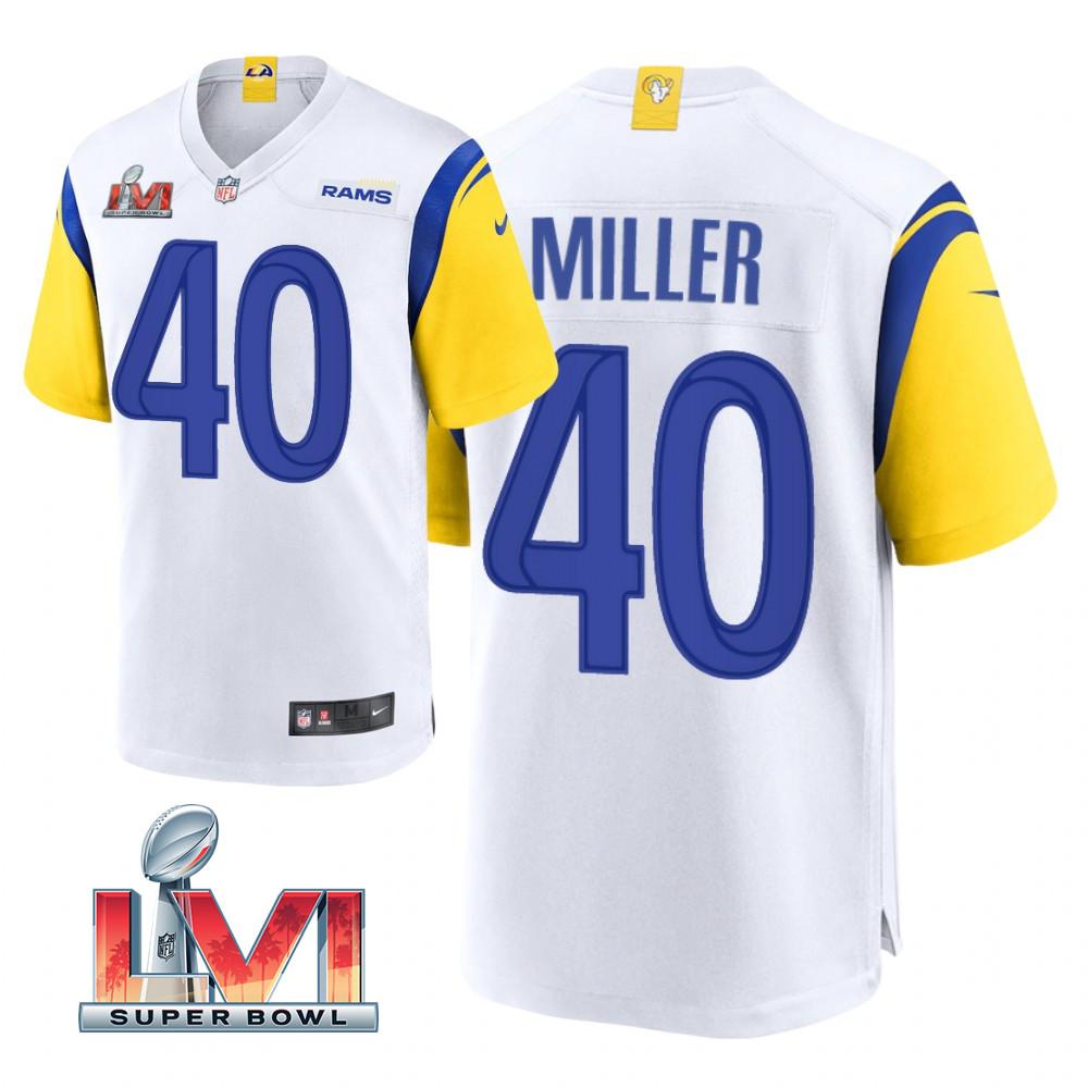 Men's Von Miller White Super Bowl LVI Bound Limited Jersey - Kitsociety