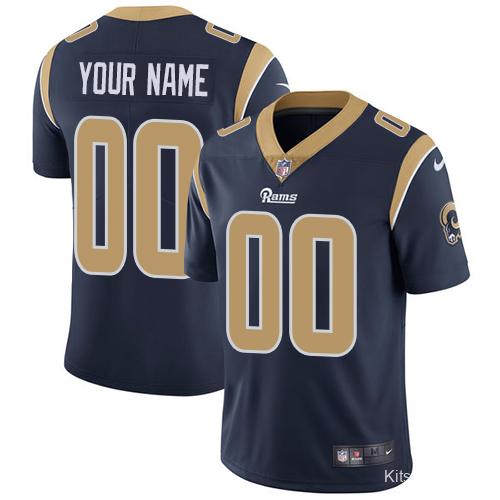 Men's Navy Custom Throwback Limited Team Jersey - Kitsociety