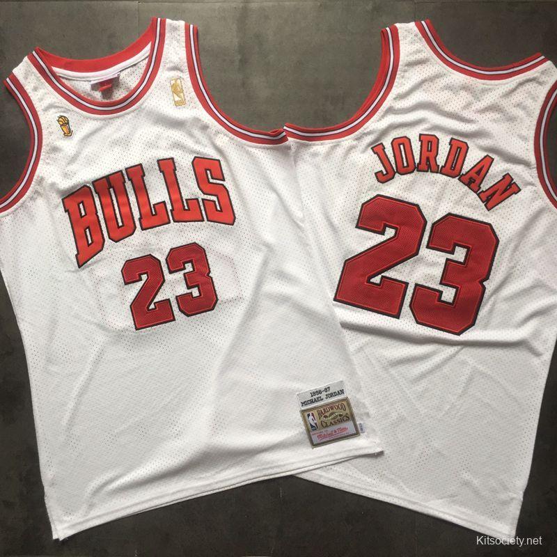 Men's Michael Jordan White Retro Classic Team Jersey - Kitsociety