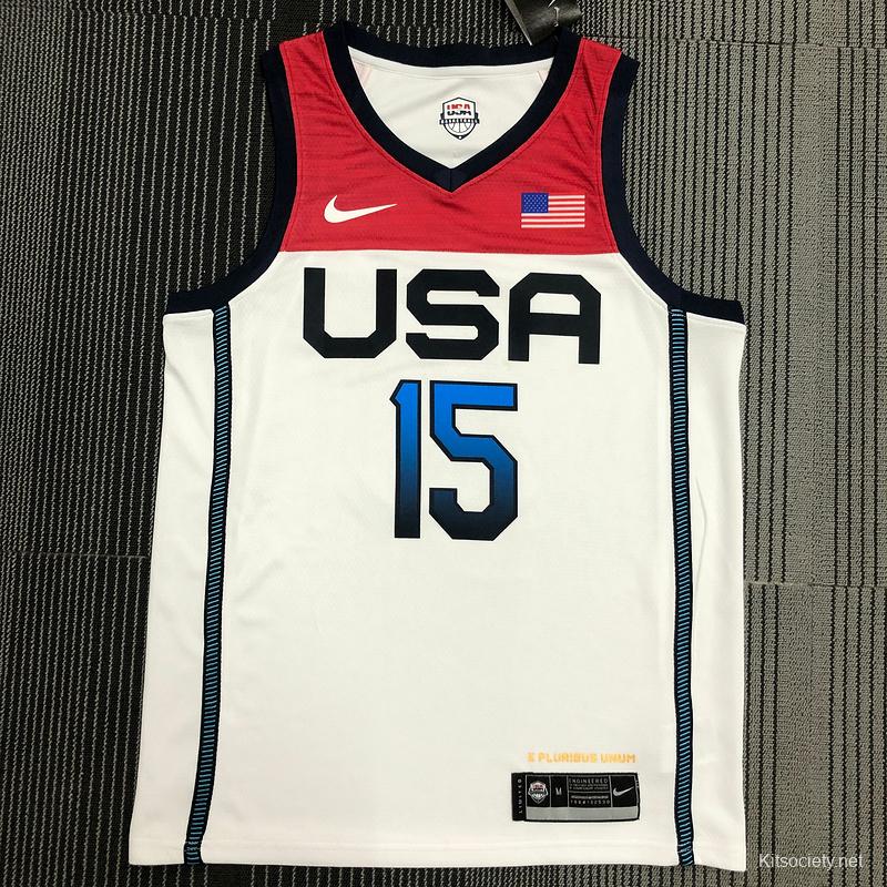 Men's Nike Devin Booker White USA Basketball Player Jersey