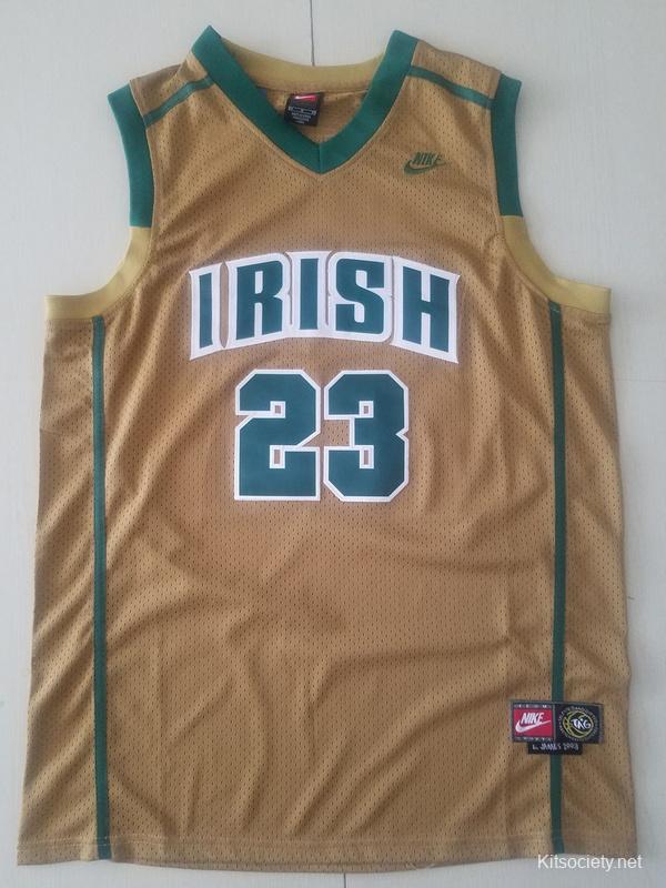 Lebron James High School Basketball Jersey Irish Custom 