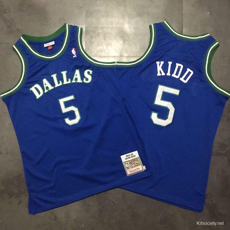 Men's Mitchell & Ness Jason Kidd Blue Dallas Mavericks Hardwood