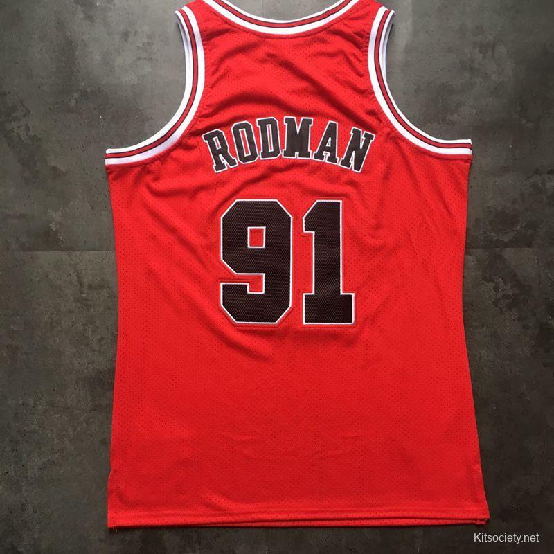 Men's Dennis Rodman Red Retro Classic Team Jersey - Kitsociety