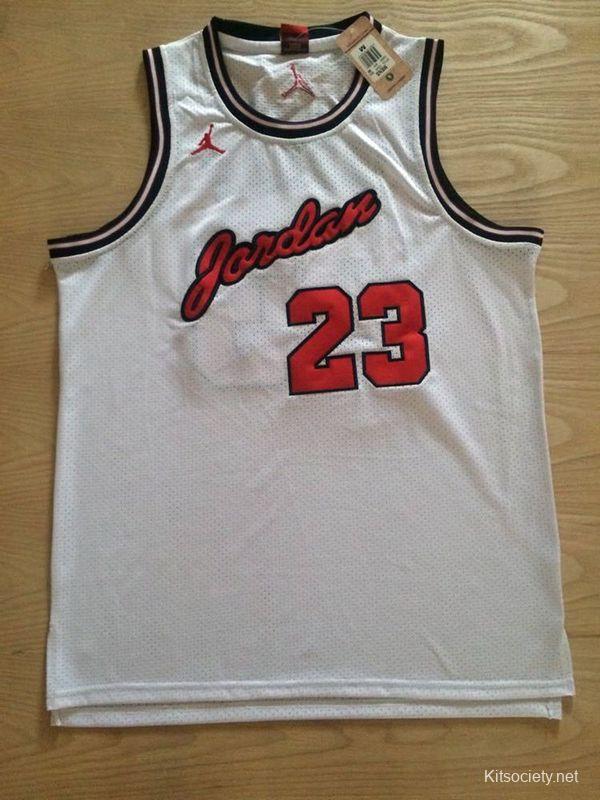 Men's Michael Jordan White Retro Classic Team Jersey - Kitsociety