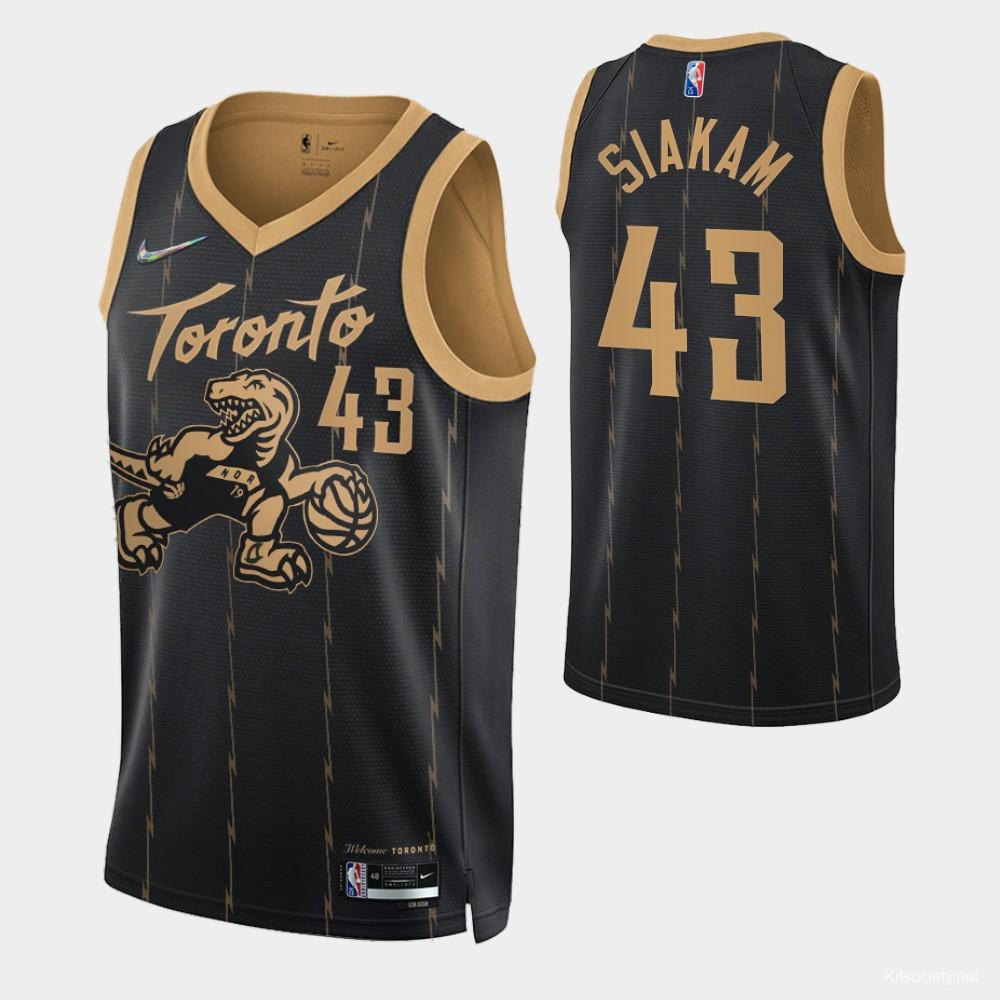 2022 Toronto Raptors SIAKAM#43 City Edition Black NBA Jersey - Kitsociety