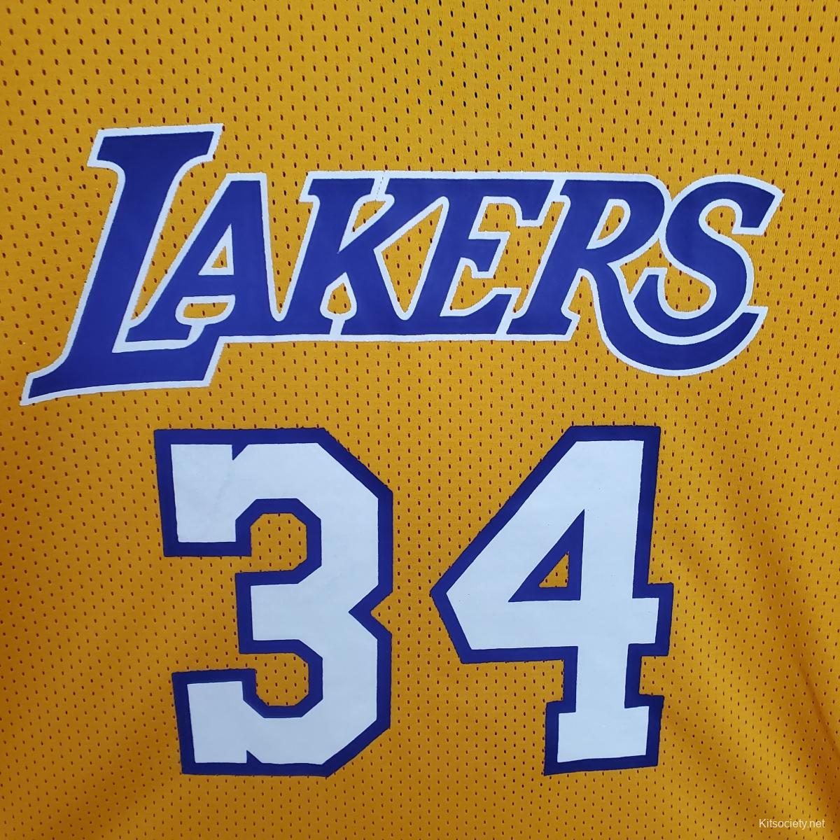 Los Angeles Lakers Retro NBA Shorts Blue White Trim - Kitsociety