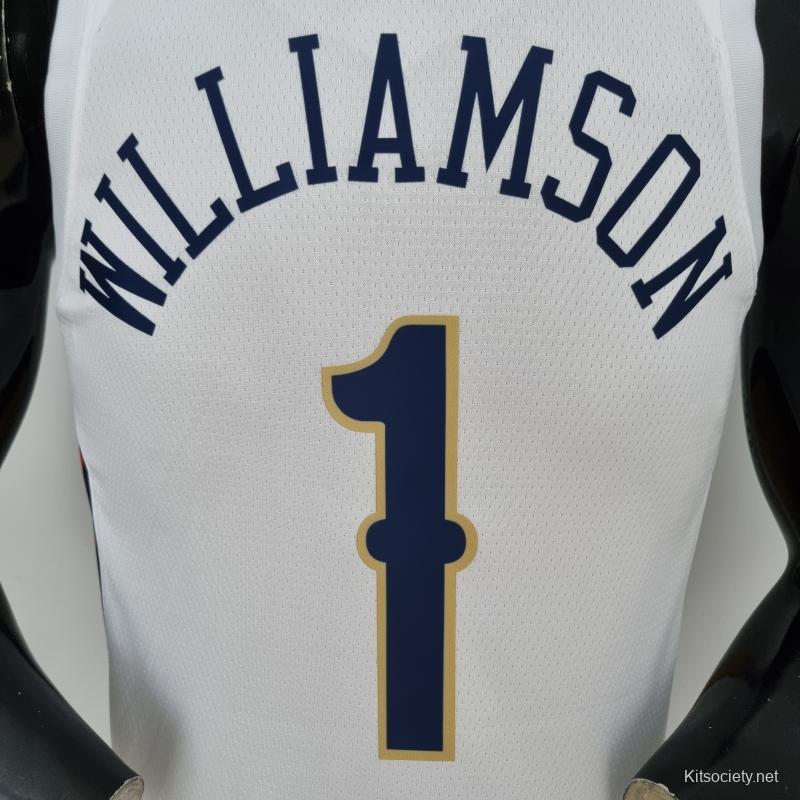 75th Anniversary New Orleans Pelicans Williamson#1 White NBA Jersey -  Kitsociety