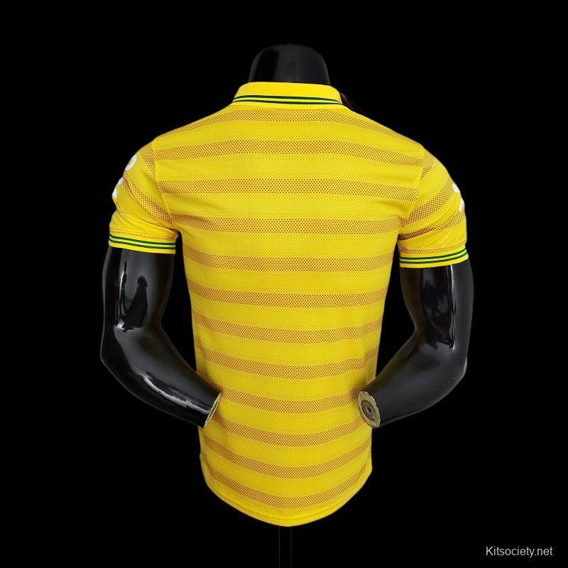 2022 Brazil Player Version Classic Yellow Soccer Jersey - Kitsociety