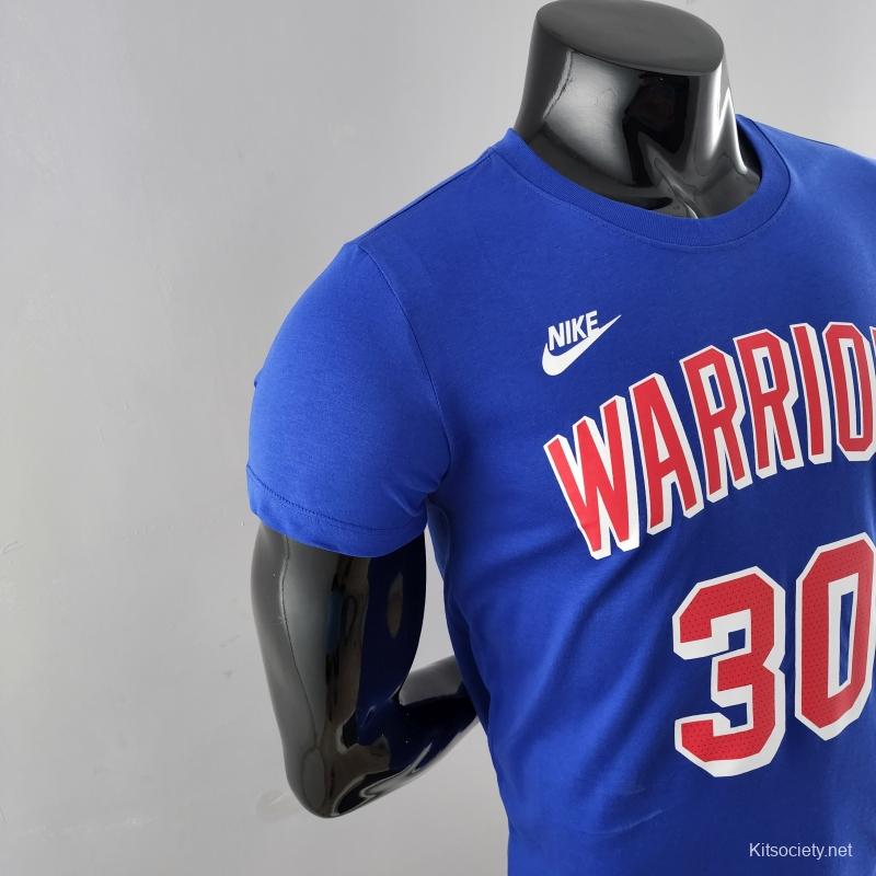 Nike Men's Golden State Warriors Stephen Curry #30 Blue T-Shirt