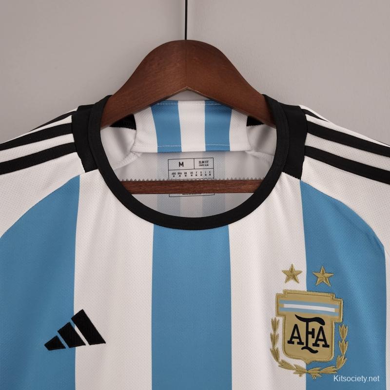 Adidas World Cup 2022 Messi Argentina 3 stars Jersey - Depop