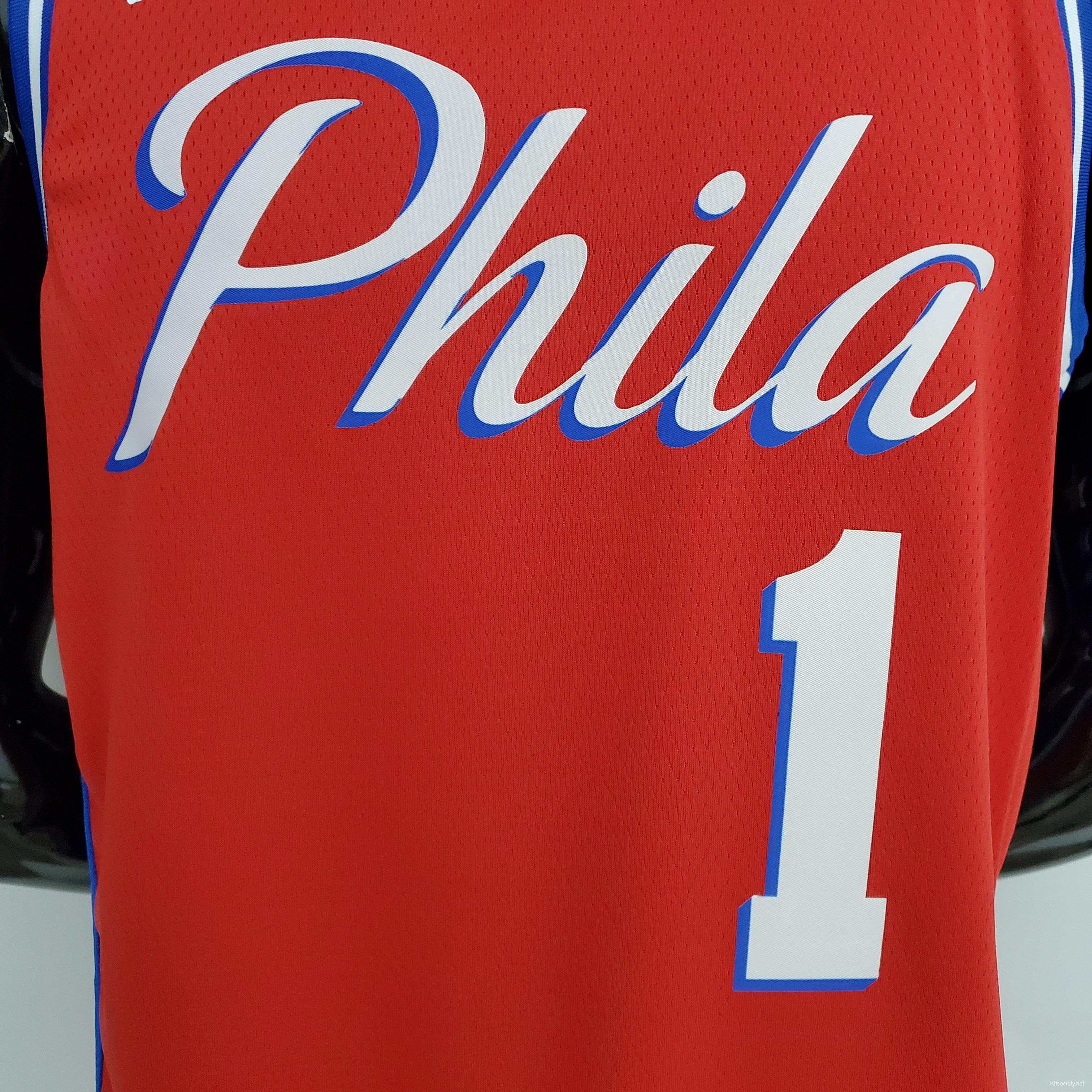 sixers red jersey 2022