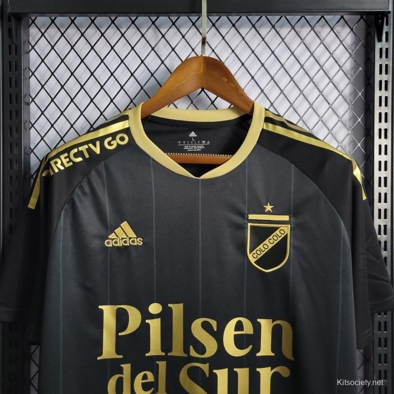 22/23 Colo Colo Commemorative Edition Black Gold Soccer Jersey - Kitsociety