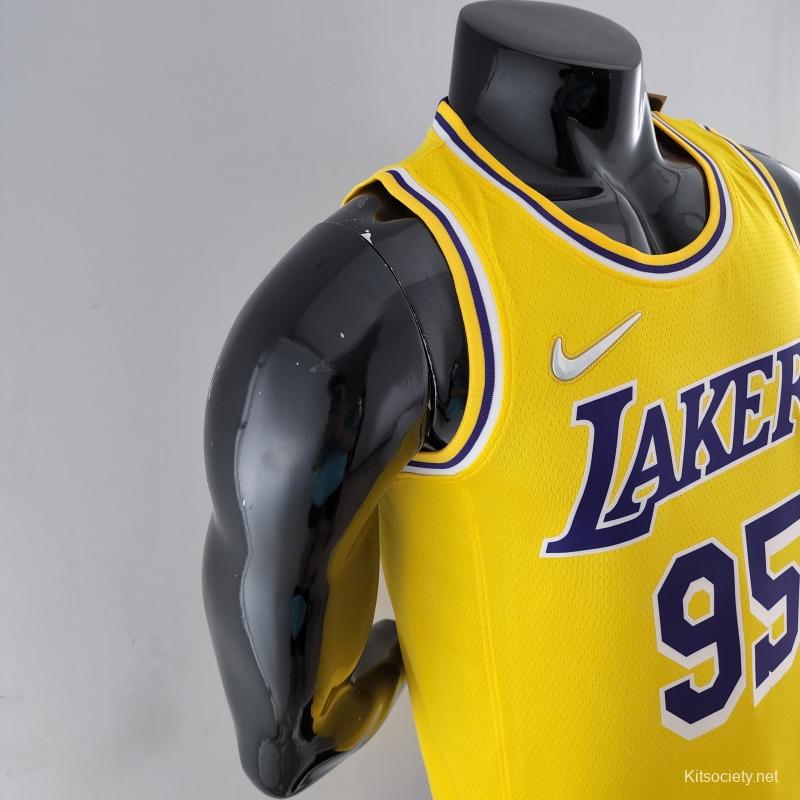 75th Anniversary TOSCANO #95 Los Angeles Lakers Yellow NBA Jersey -  Kitsociety