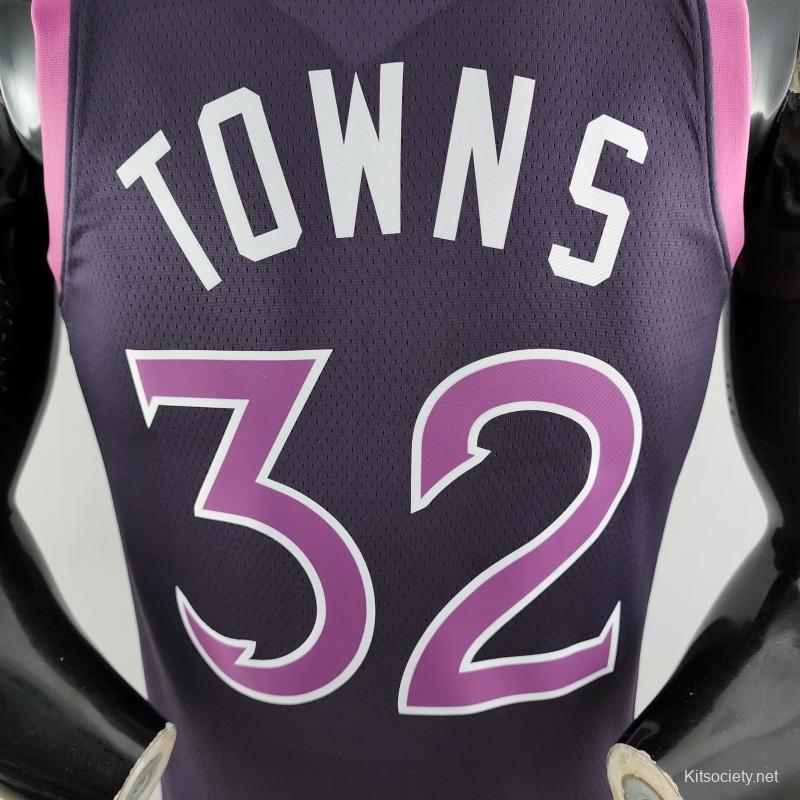 Blue Nike NBA Minnesota Timberwolves Towns #32 SM Jersey