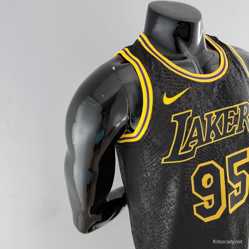 TOSCANO#95 Los Angeles Lakers Black NBA Jersey - Kitsociety