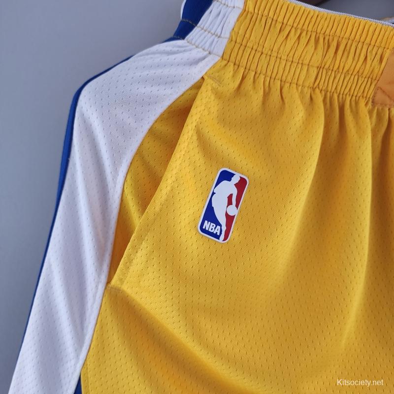 75th Anniversary Golden State Warriors Shorts Blue NBA Jersey - Kitsociety