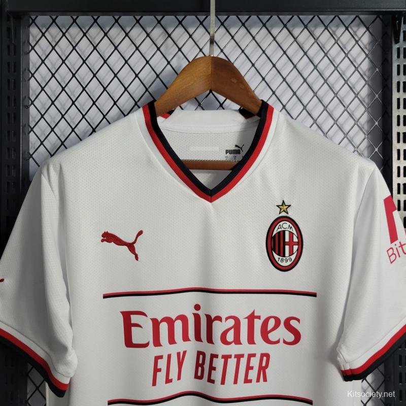 Puma Youth AC Milan Away Jersey 23 White/Gray / ym