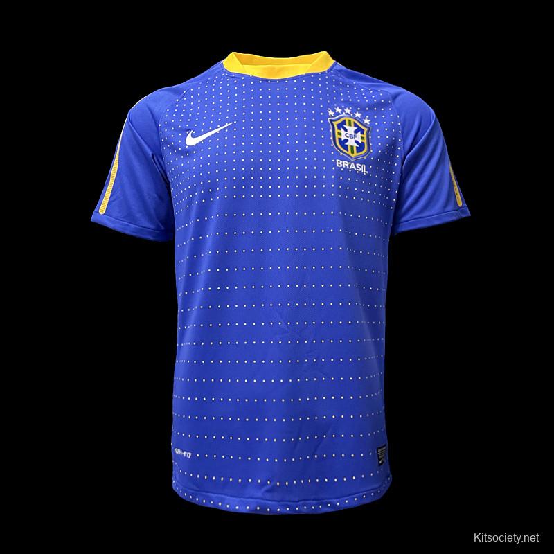 Retro 2006 Brazil Away Blue Jersey - Kitsociety