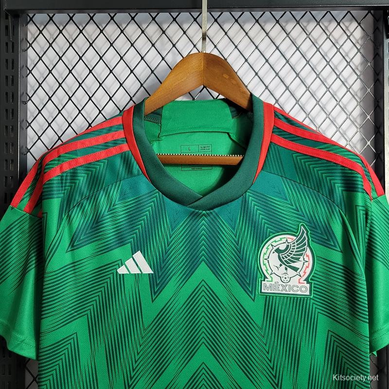 Player Version 2022 Mexico Home Soccer Jersey - Kitsociety