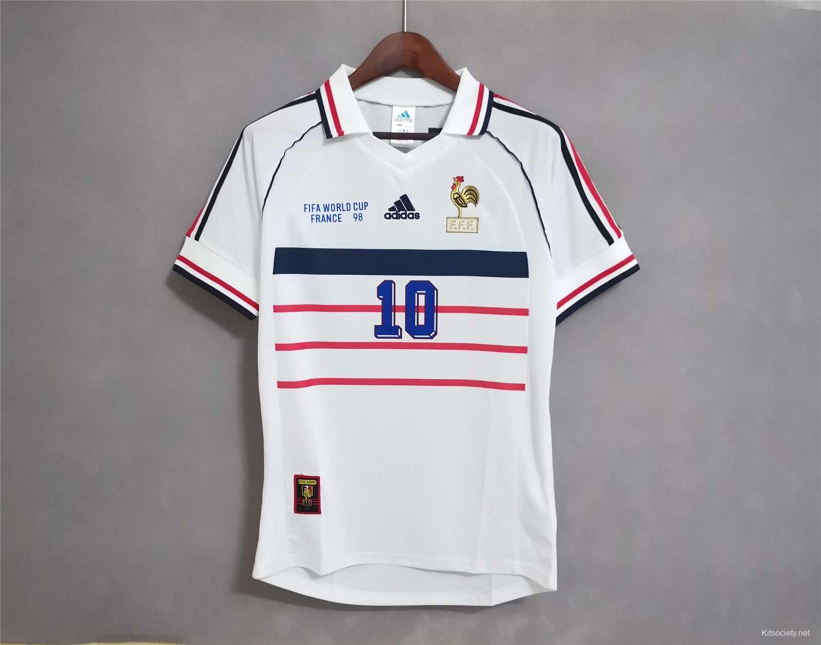 Vintage France 98 World Cup White Football Shirt - x Large