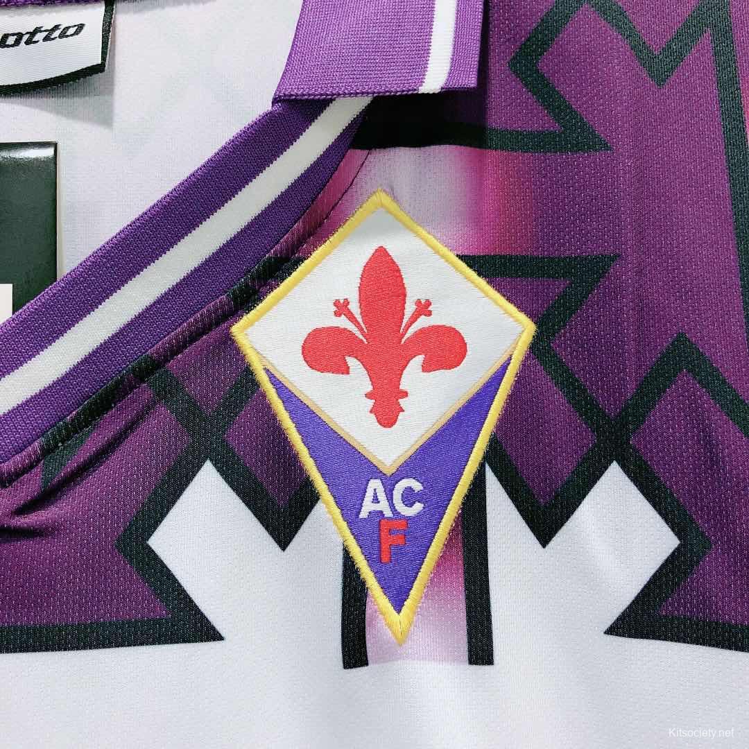 Retro 92/93 Fiorentina Away Soccer Jersey - Kitsociety