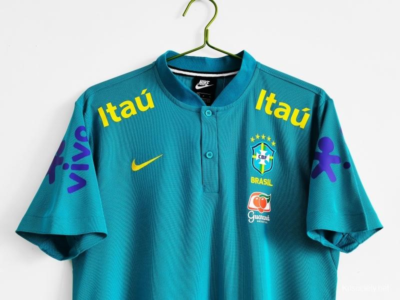 Retro 2006 Brazil Away Blue Jersey - Kitsociety