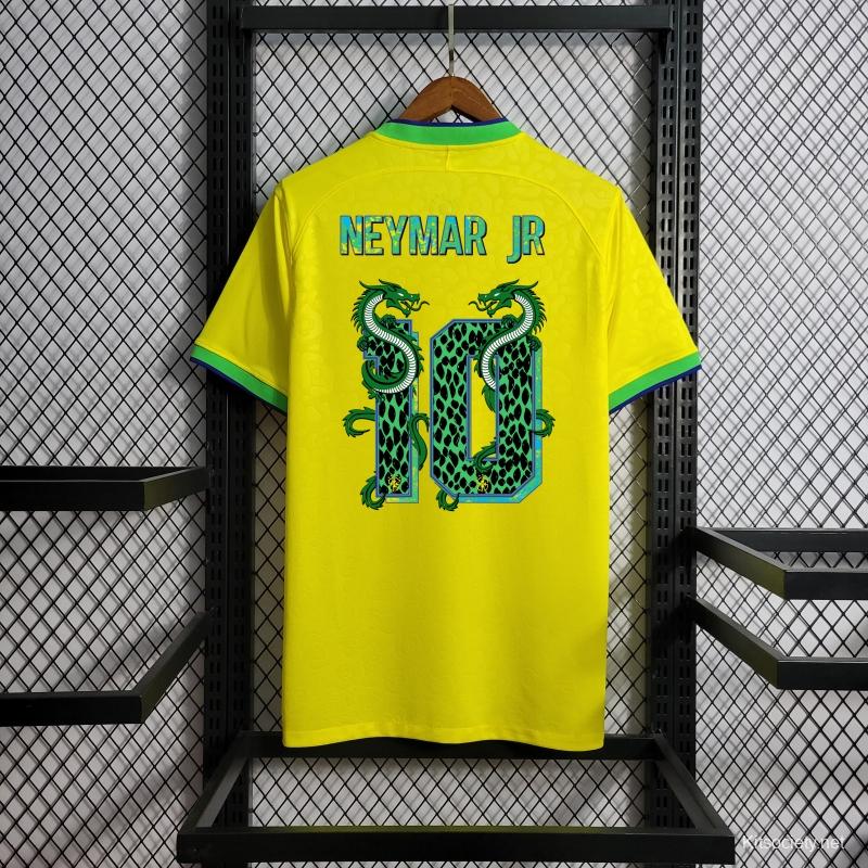 Shirts & Tops, This Is A Yellow And Green Neymar Junior Number 1 Brazil  Soccer Jersey