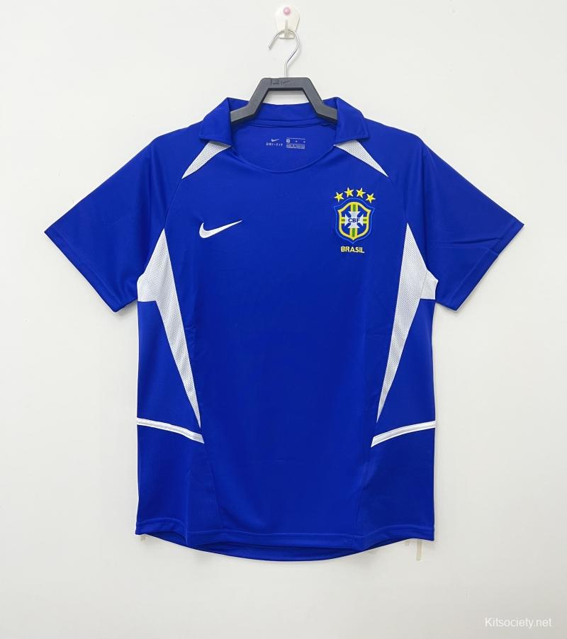 Retro 2002 Brazil away Soccer Jersey - Kitsociety