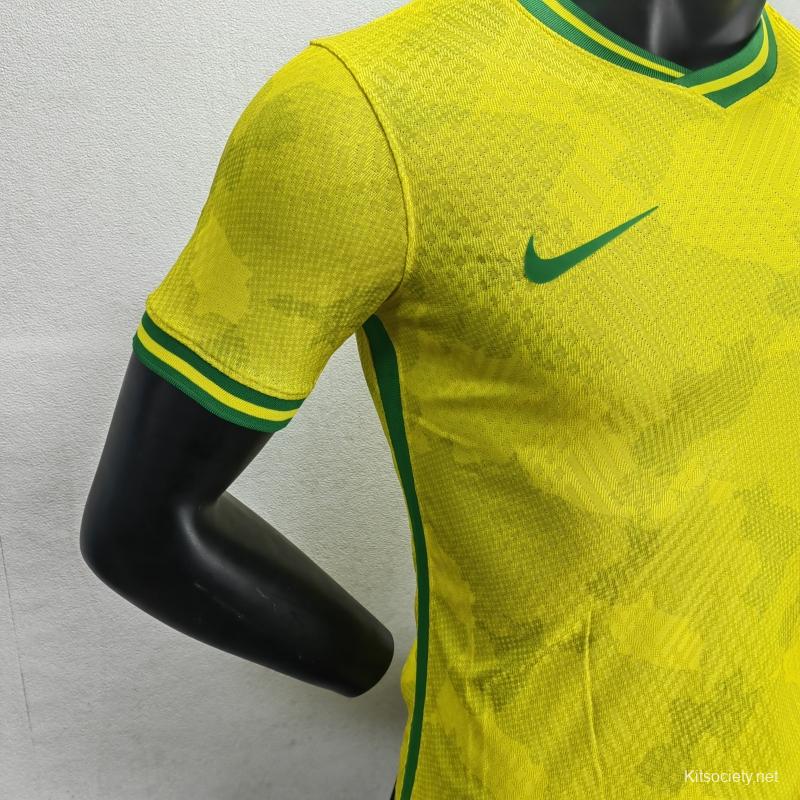 Long sleeve 2022 Brazil Home Jersey - Kitsociety