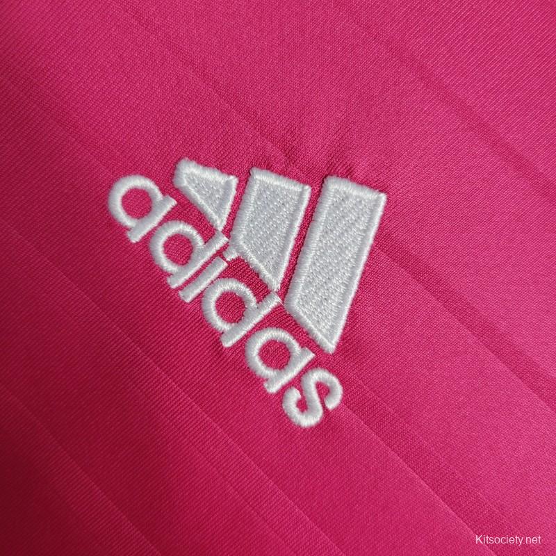 Retro 14-15 Long Sleeve Real Madrid Away Pink Jersey - Kitsociety