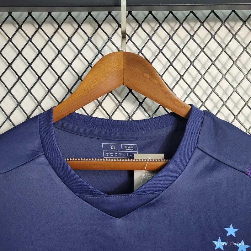 2023 Argentina Blue Pattern Pre-Match Jersey - Kitsociety