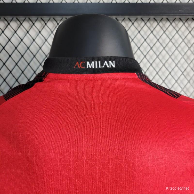 Player Version 23-24 AC Milan Home Jersey - Kitsociety