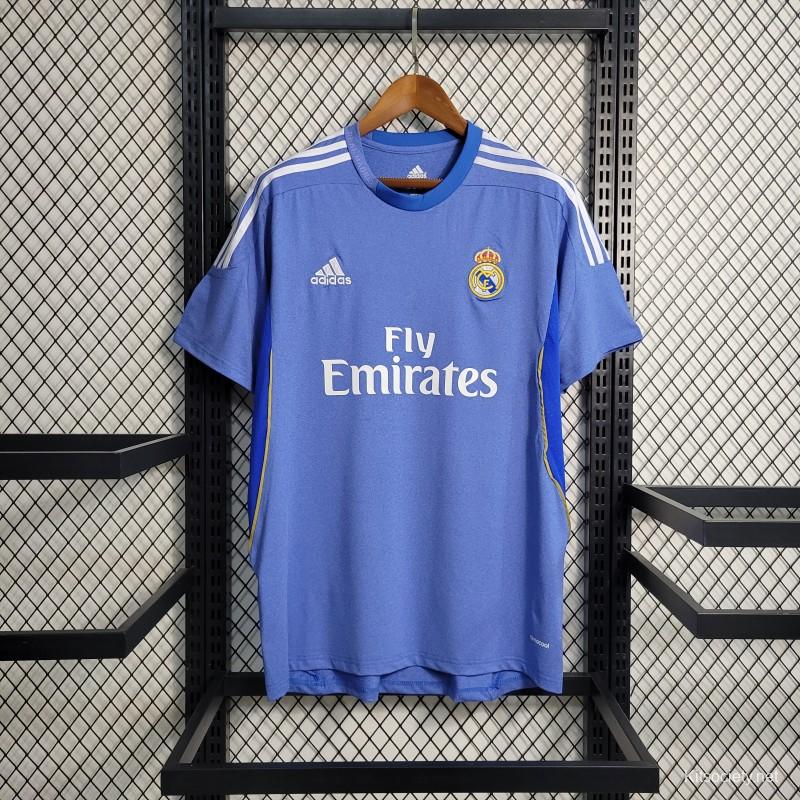 Real Madrid 2013 - 2014 Away Jersey Adidas Blue Shirt Size Boys S Football  Kit