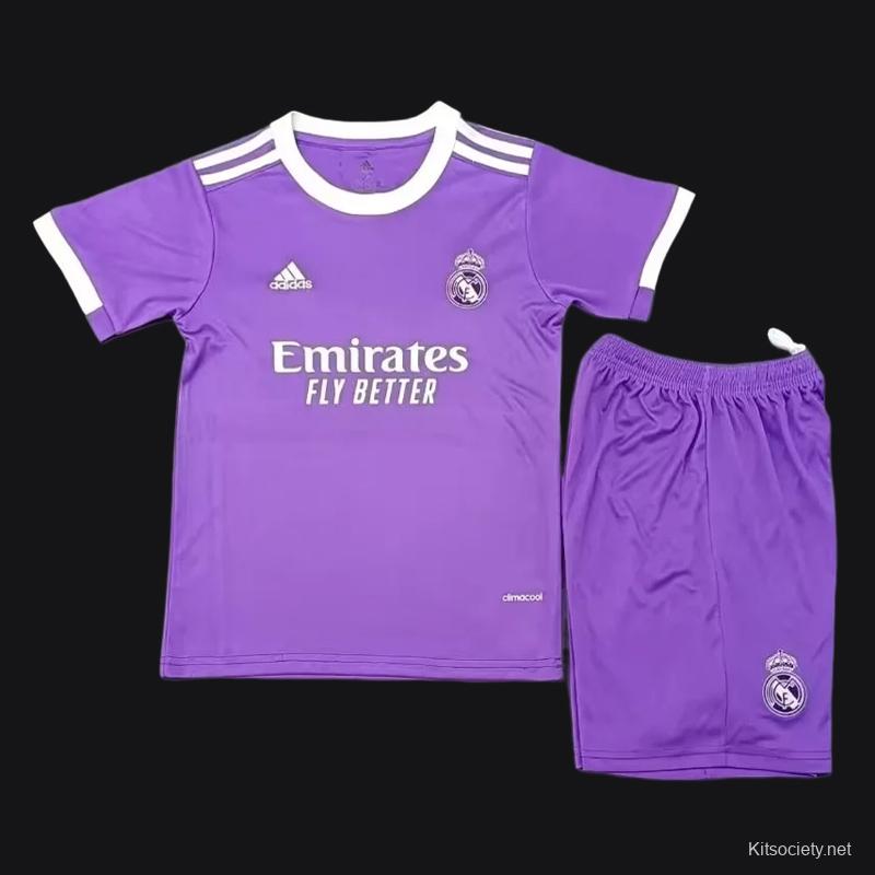 Retro Kids 16/17 Real Madrid Away Purple Jersey - Kitsociety