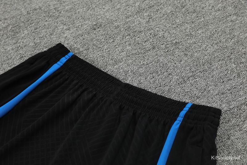 Mens Jersey Shorts, Black & Blue Jersey Shorts