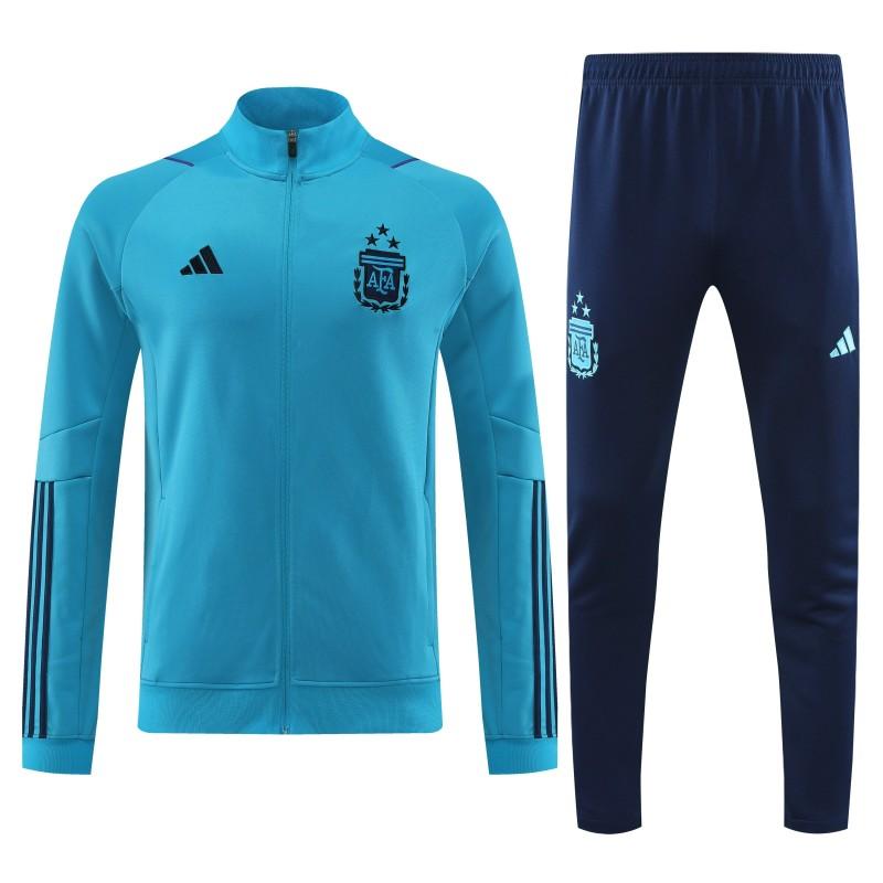 2023 Argentina Blue Full Zipper Jacket +Pants -