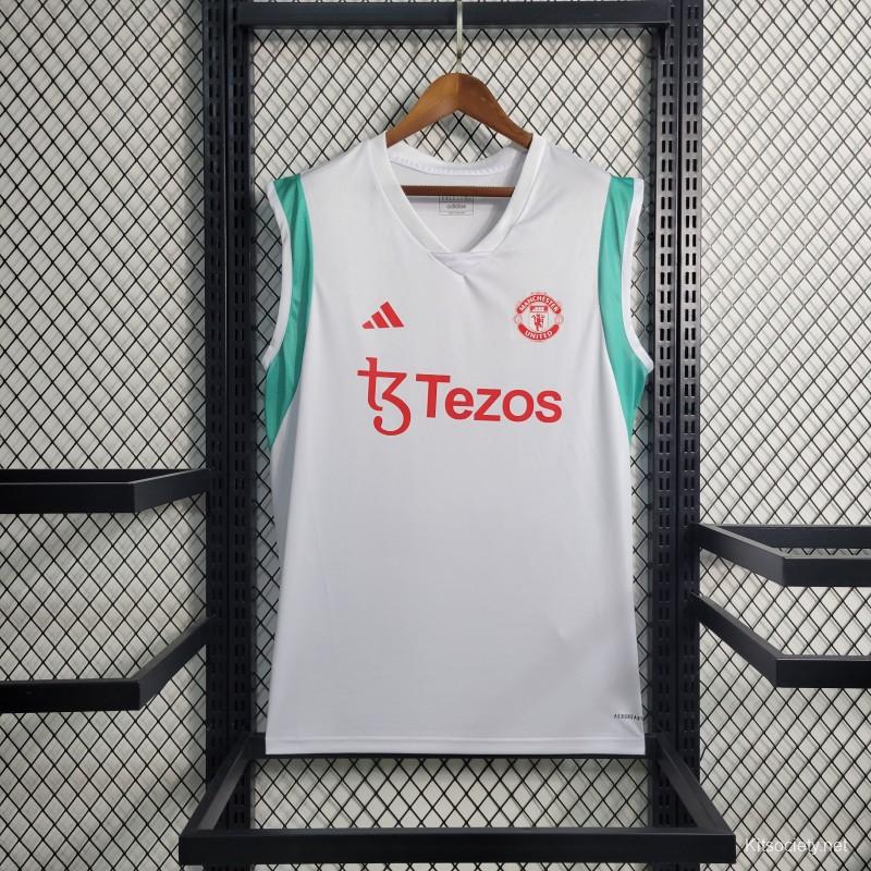 Adidas Manchester United Training Jersey 23/24 White - Size M