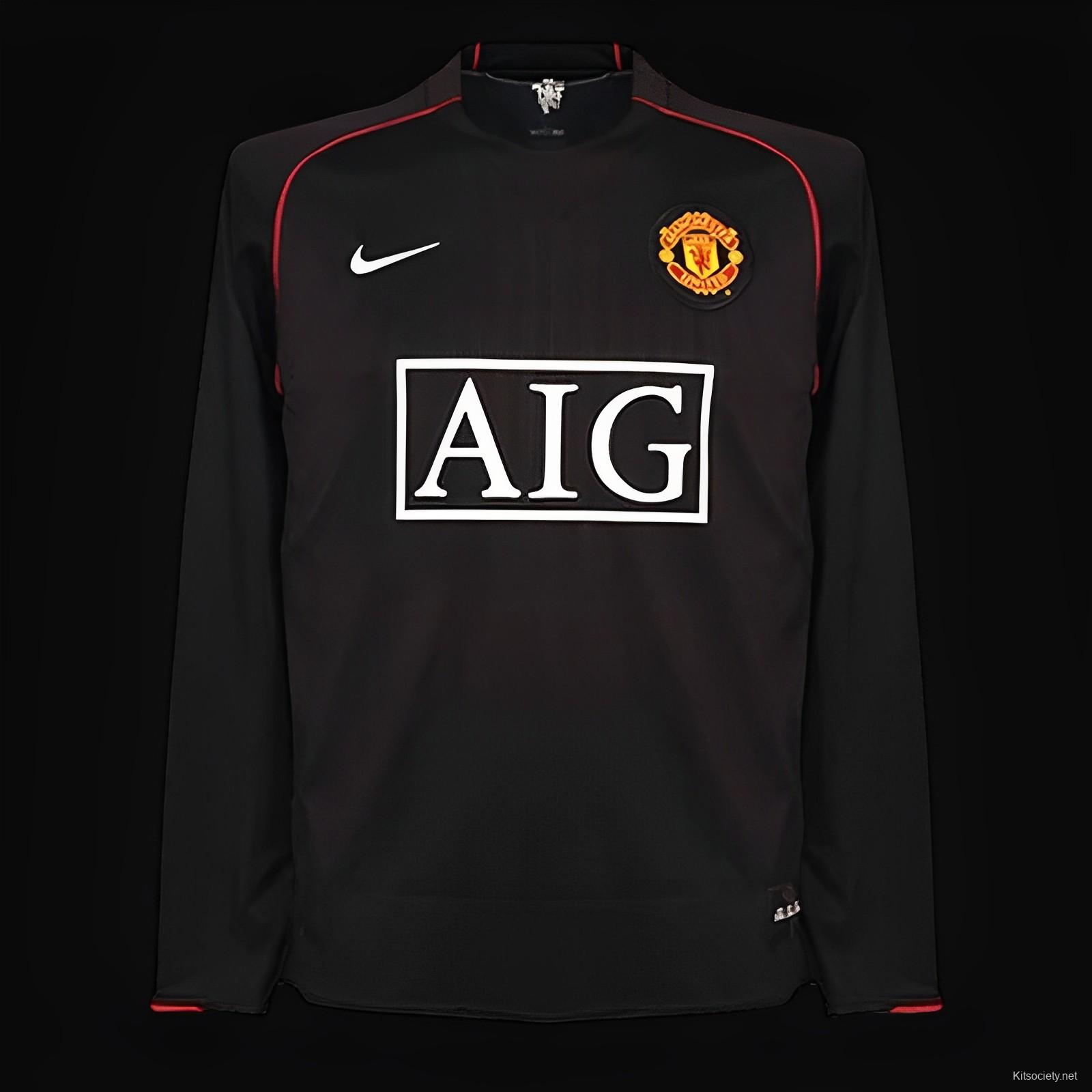 Man. Utd Away 07/08 Retro Long Sleeve Jersey